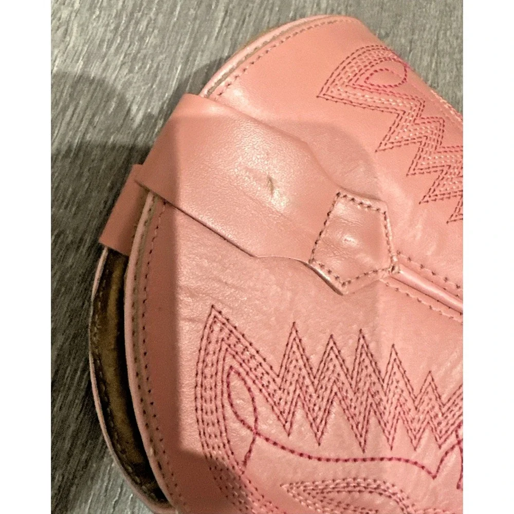 JB Dillion Kids Size 13 Cowboy Square Toe Embroidered Western Boots Pink Country